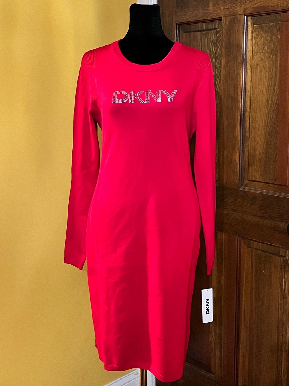 DKNY Embellished Logo Dress